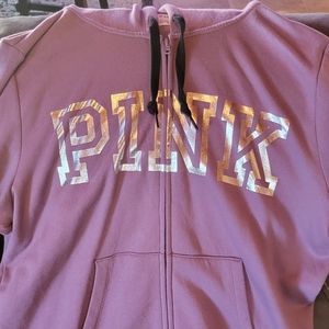 Brand new Pink zip hoodie